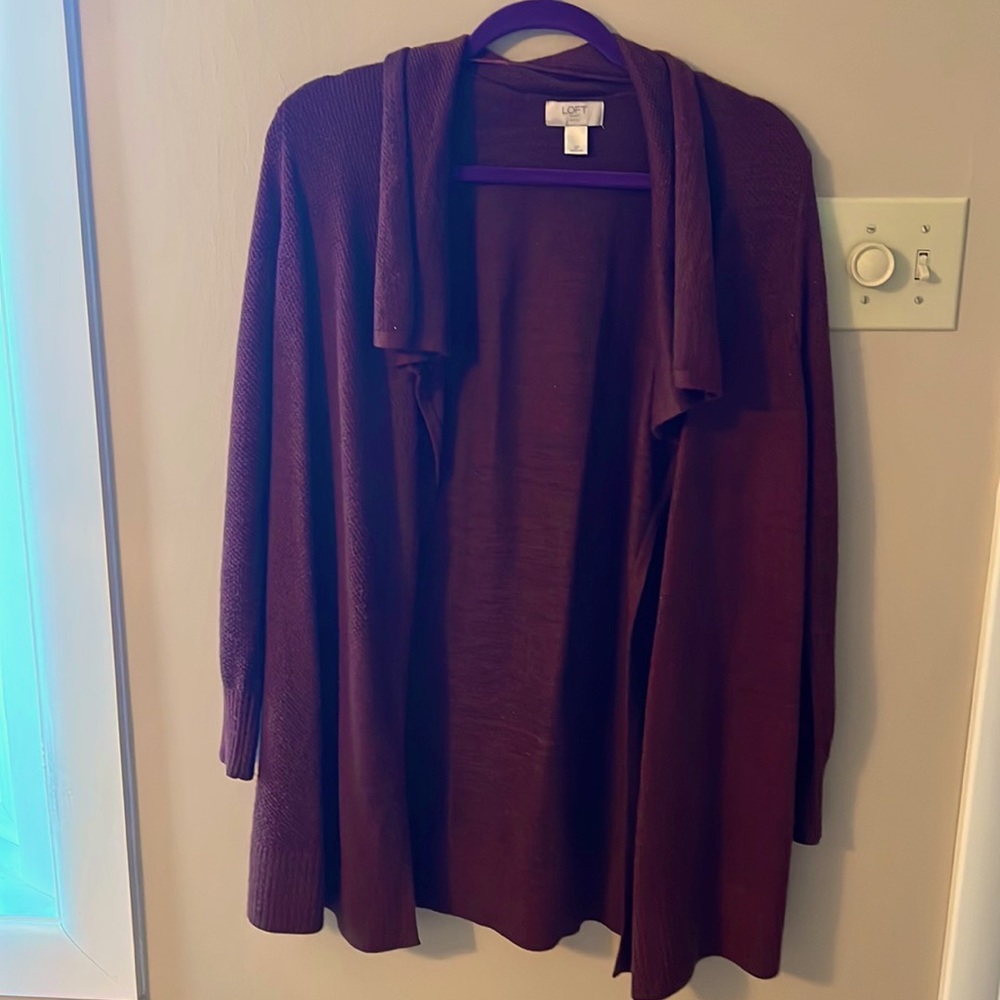 Sparkly open front LOFT cardigan